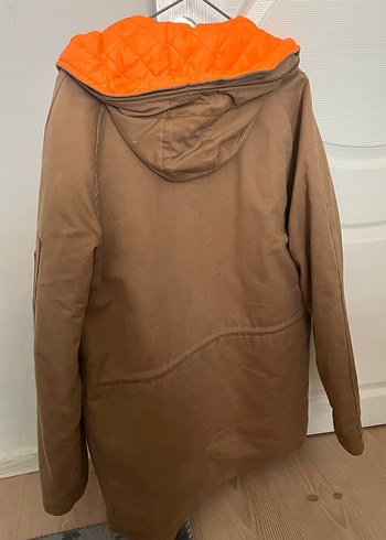 Kahverengi Kürklü Rahat Kesim Erkek montu - Görsel 4