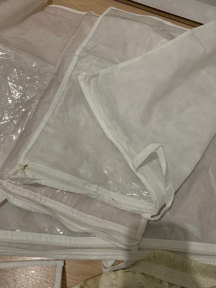 Gri Çizgili Yatak Örtüsü Saklama Çantası - Görsel 4