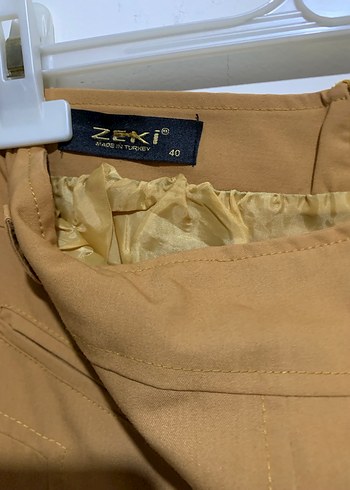 Bej Uzun Drapeli Kadın Etek - Görsel 2