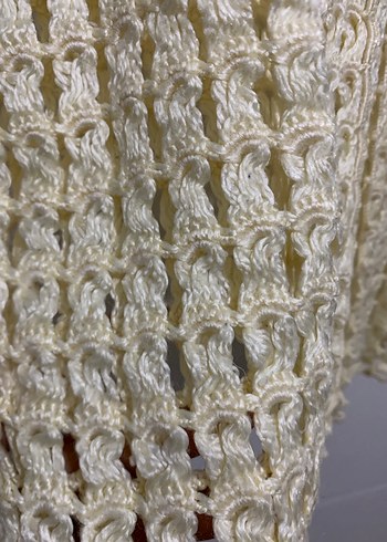 Bej Örgü Bohem Kadın Yelek - Görsel 2