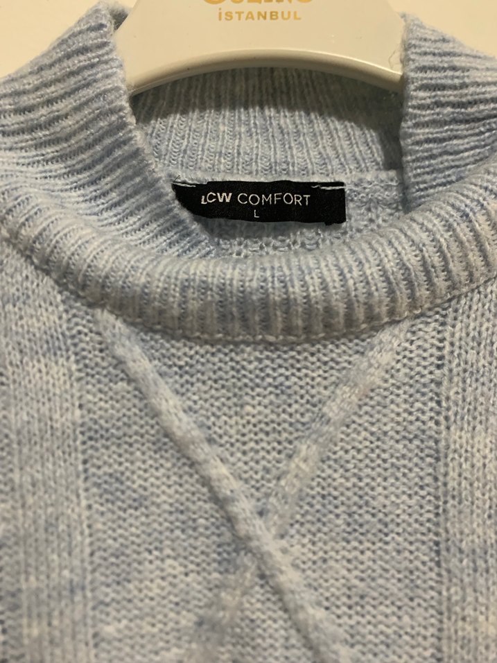 Gri Örgü Kadın Triko Yarım Balıkçı Kazak - Görsel 2