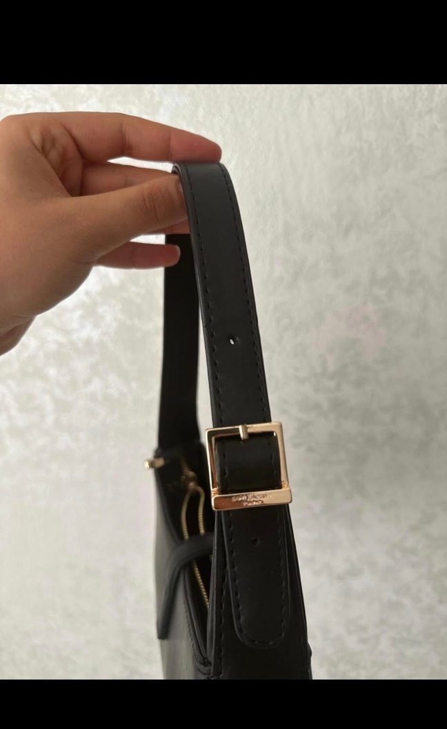 Saint Laurent Siyah Deri El Çantası — görsel 2/6