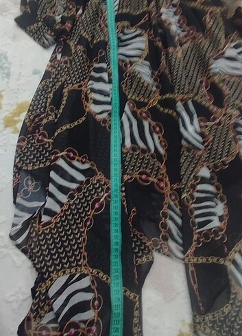 Leopar Desenli Abiye Şık Şifon Elbise - Görsel 5