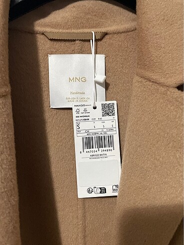 Mango MNG kaşe uzun kaban sıfır
