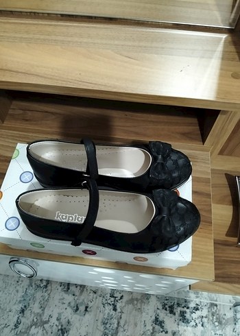 Kız Çocuk Siyah  Tokalı ,ortapedik Babet - Görsel 2