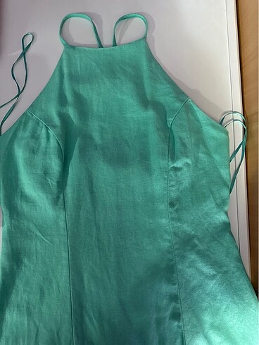 Koton Koton su yeşili çarpraz askılı yazlık elbise