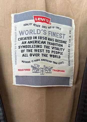 s Beden kahverengi Renk Levi's Vintage Tarz Deri Yelek