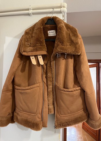 Kahverengi Kürklü Midi Kadın Ceket - Görsel 4
