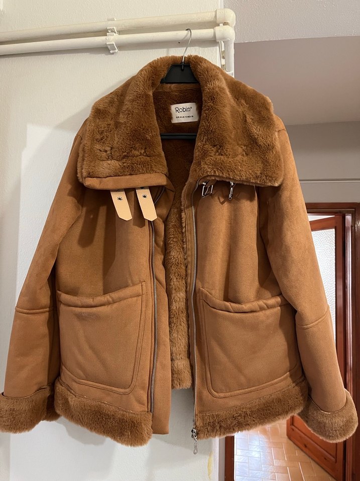 Kahverengi Kürklü Midi Kadın Ceket - Görsel 4
