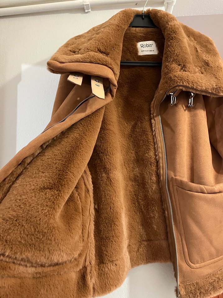 Kahverengi Kürklü Midi Kadın Ceket - Görsel 2