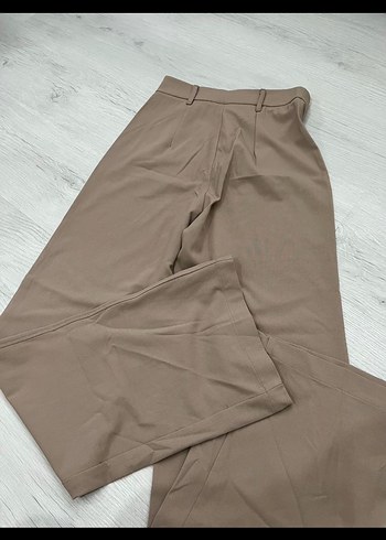 Bej Kadın Kumaş Pantolon Midi Boy - Görsel 2