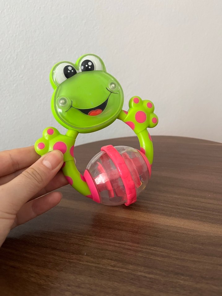 Renkli Kurbağa Diş Kaşıyıcı ve Çıngırak - Görsel 2