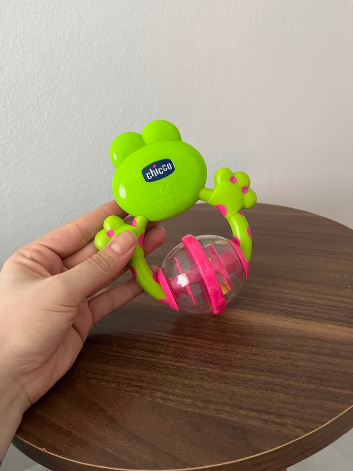 Renkli Kurbağa Diş Kaşıyıcı ve Çıngırak - Görsel 2