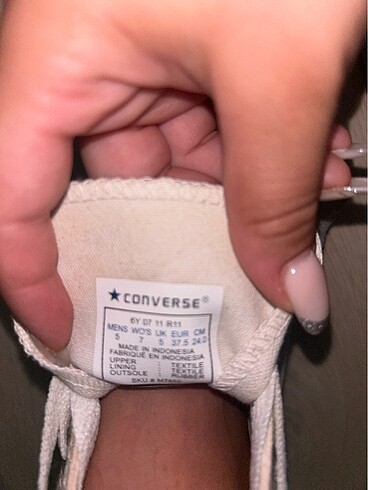 37,5 Beden camel Renk Krem converse