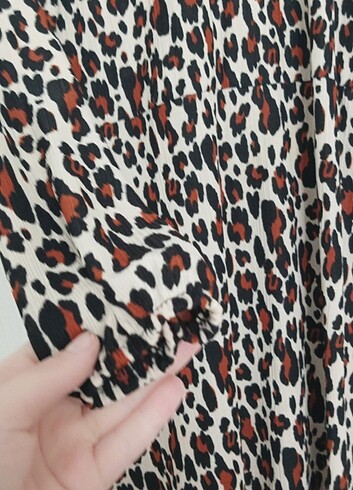 m Beden çeşitli Renk Leopar desenli elbise