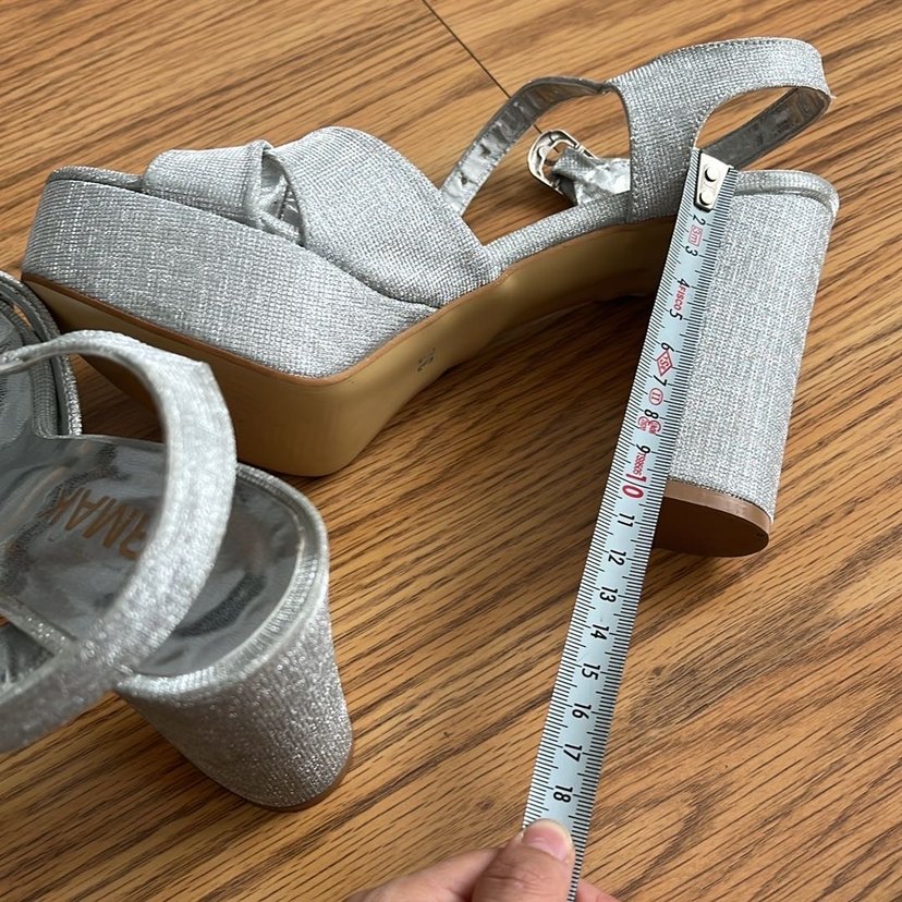 Gri Platform Topuklu Kadın Abiye Ayakkabı - Görsel 3