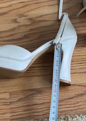 Beyaz Platform Topuklu Kadın Abiye Ayakkabı - Görsel 4