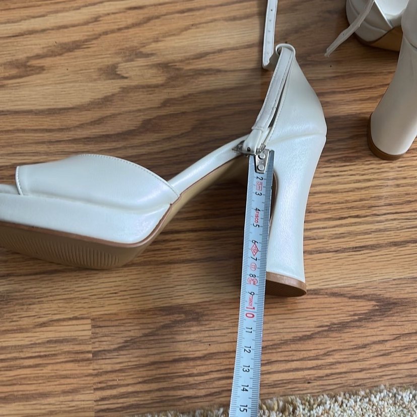 Beyaz Platform Topuklu Kadın Abiye Ayakkabı - Görsel 4