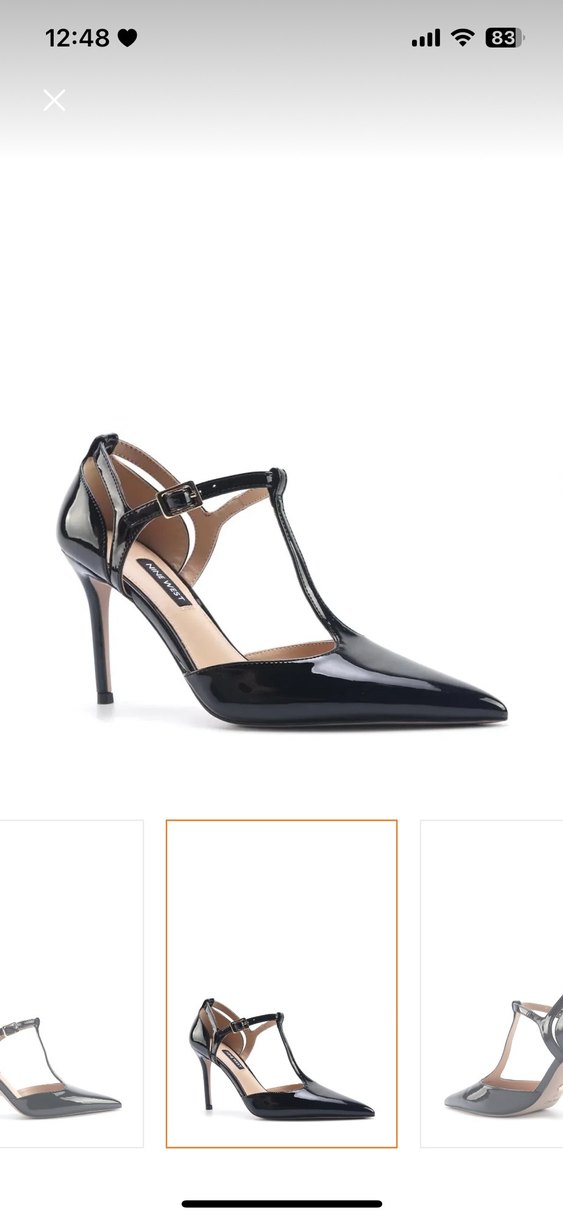 Parlak Siyah Tokalı İnce Topuklu Kadın Ayakkabı - Görsel 2