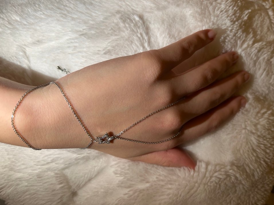 Yıldız Detaylı Minimalist Kadın El Zinciri - Görsel 3