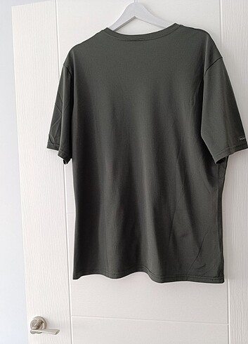 KENDİNDEN DOKULU HAKİ ERKEK T-SHİRT  - Görsel 3