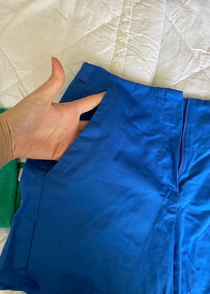 Keten şort - Görsel 2