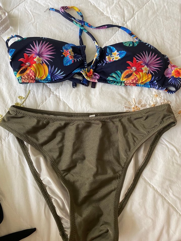 Sarı Bağcıklı Kadın Bikini takımı - Görsel 2