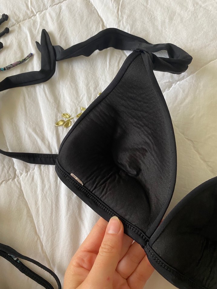 Zebra Desenli Dantel Detaylı Siyah Bikini - Görsel 2