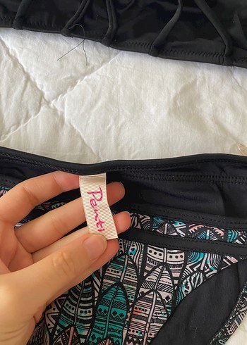 Siyah Bohem Dantelli İpli Bikini - Görsel 3