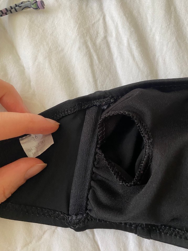 Siyah Bohem Dantelli İpli Bikini - Görsel 2