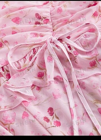 Sheinside Pembe midi elbise