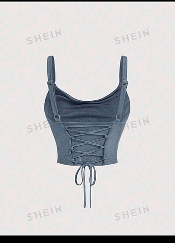 Sheinside Mavi askılı shein kıyafet 