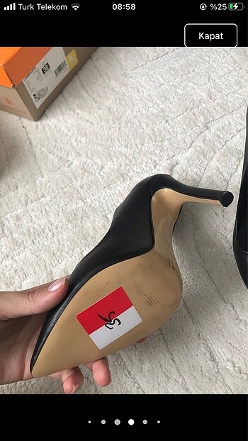 39 Beden siyah Renk Siyah topuklu ayakkabı