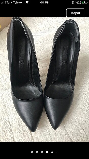 Siyah topuklu ayakkabı - Görsel 6
