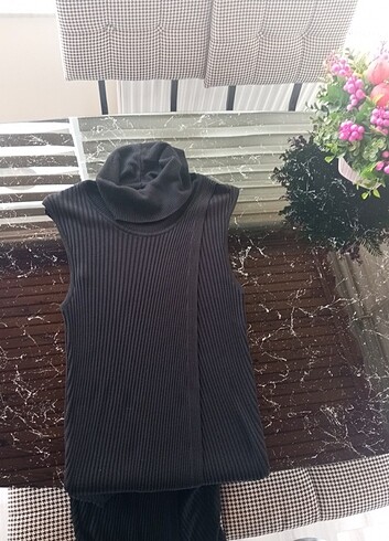 m Beden siyah Renk Uzun tiriko yelek