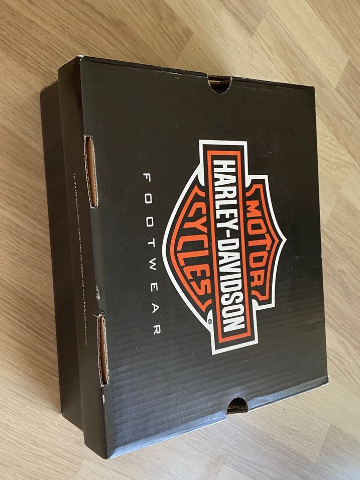 Harley Davidson Siyah Deri Biker Bot - Görsel 4