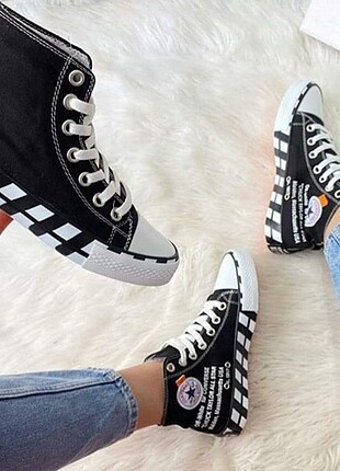 36 numara converse off White siyah uzun 