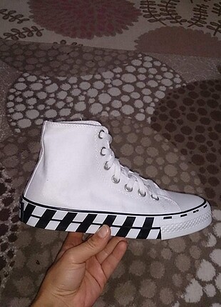 Diğer 37 numara converse off White beyaz uzun 