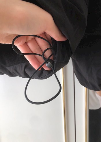 m Beden siyah Renk Fermuarlı Siyah Kadın Kışlık şişme oversize mont
