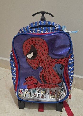 Renkli Spiderman Tekerlekli Çocuk Sırt Çantası