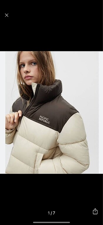 pull and bear kısa şişme mont