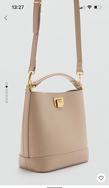 Mango metalik detaylı mini shopper Çanta