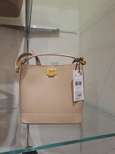 Beden Mango metalik detaylı mini shopper Çanta