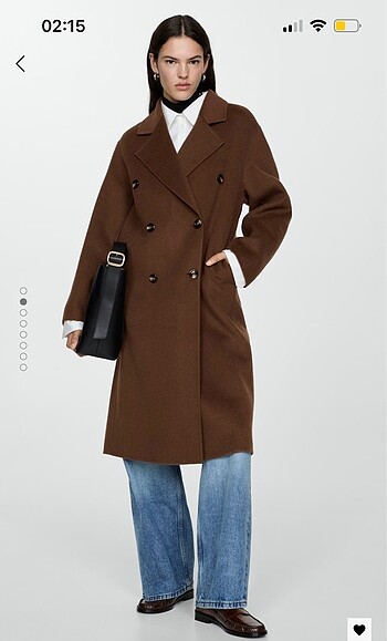 Mango el yapımı oversize palto