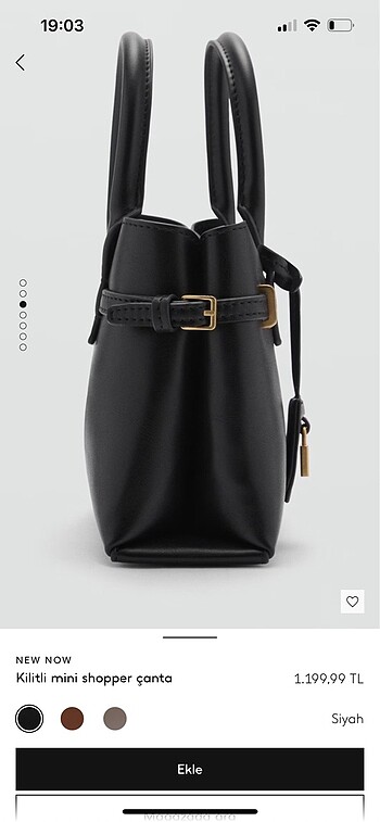 Mango Mango kilitli mini shopper çanta