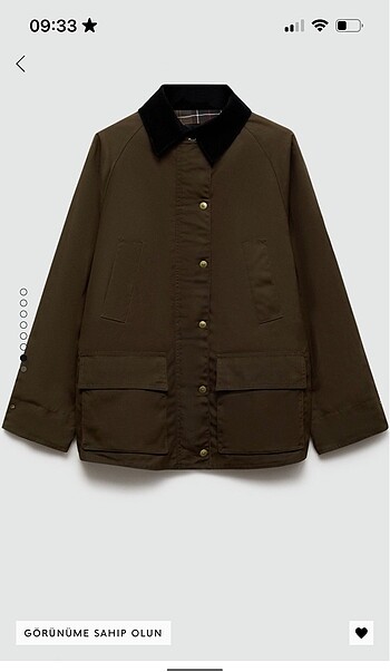 Mango mumlu görünümlü parka