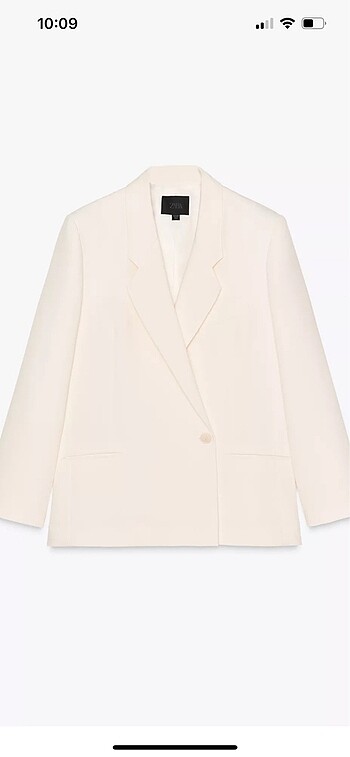 s Beden beyaz Renk Zara çift düğmeli oversize blazer