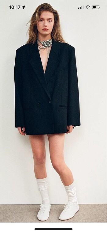 Zara çift düğmeli oversize blazer