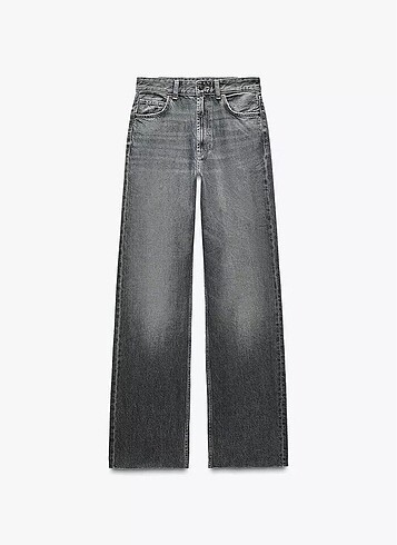 Zara Trf Hıgh-Rıse Wıde -Leg Jean