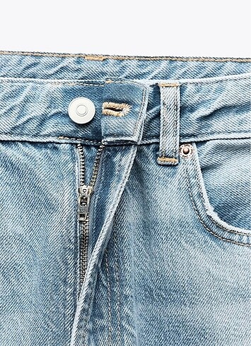 38 Beden mavi Renk Zara Trf Hıgh-Rıse Wıde-Leg Jean